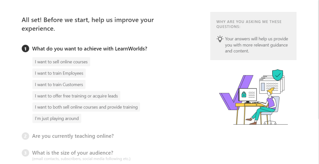 Learnworlds Free Trial - improve Your experience