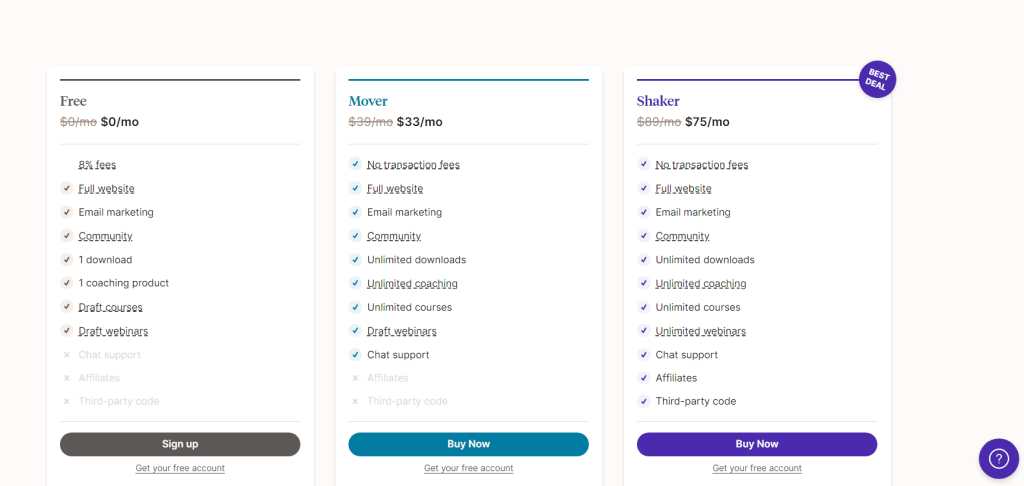 Podia Pricing Overview