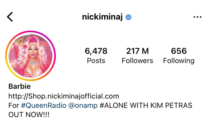 Nicki Minaj Instagram - Most Followed Women On Instagram