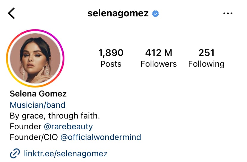 Selena Gomez instagram