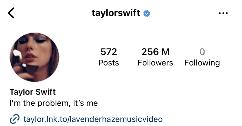Taylor Swift Instagram - Most Followed Women On Instagram