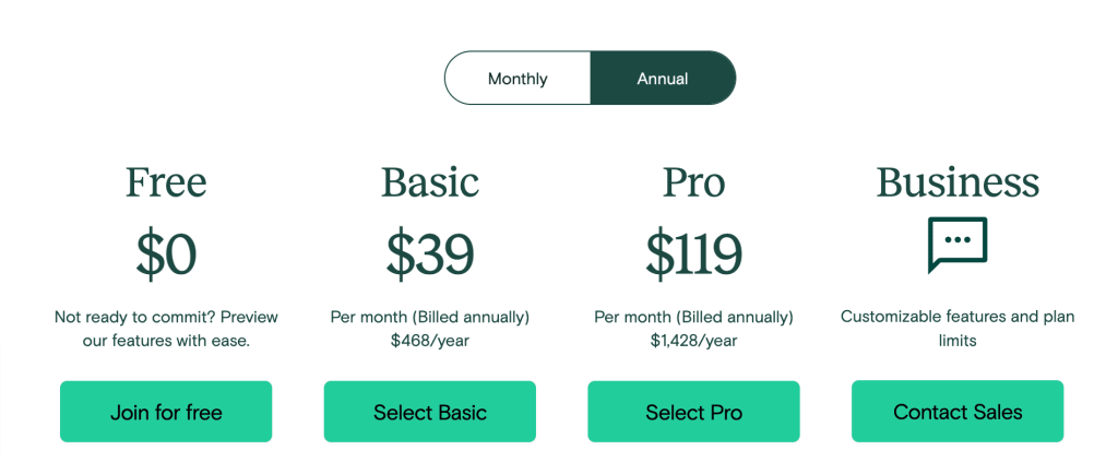 teachable pricing plan