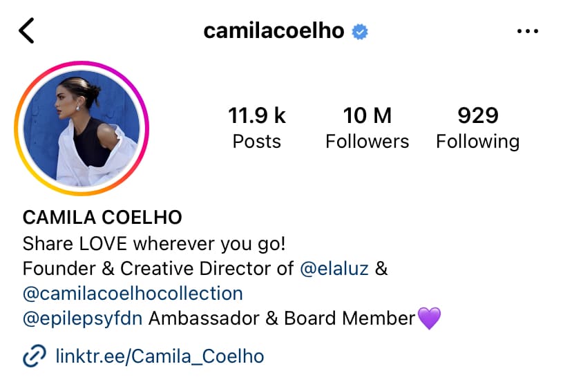 Camila Coelho Instagram 