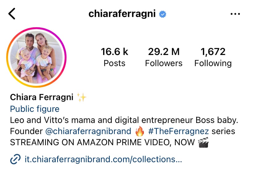 Chiara Ferragni Instagram